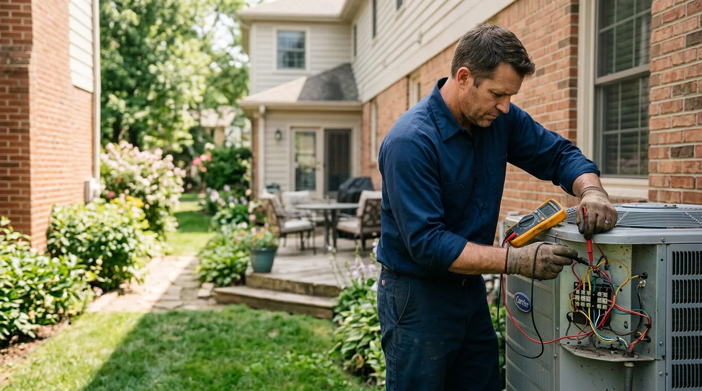 HVAC technician working near Mokena, IL